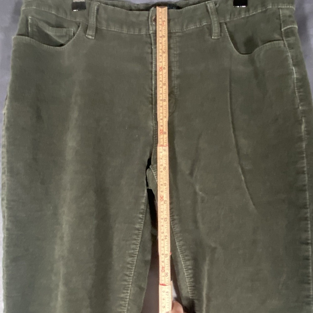 2016 Denim By Parasuco Mid-Rise Straight Size 14 Green Corduroy Pants - Picture 3 of 7